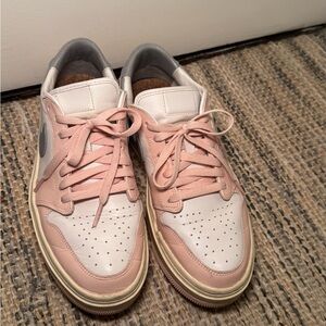 Nike Women's Air Jordan Sneakers in Blush and Off-White